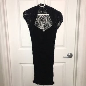 Black lace dress